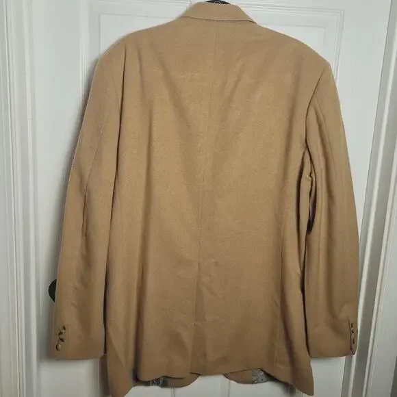 VINTAGE Nordstrom Classics Blazer Mens 44 Camel Hair Sport Coat Made in USA 90s